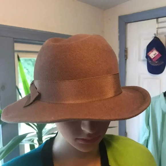 Vintage Street Smart By Betmar 100% Wool Women Brown Hat - Picture 6 of 8